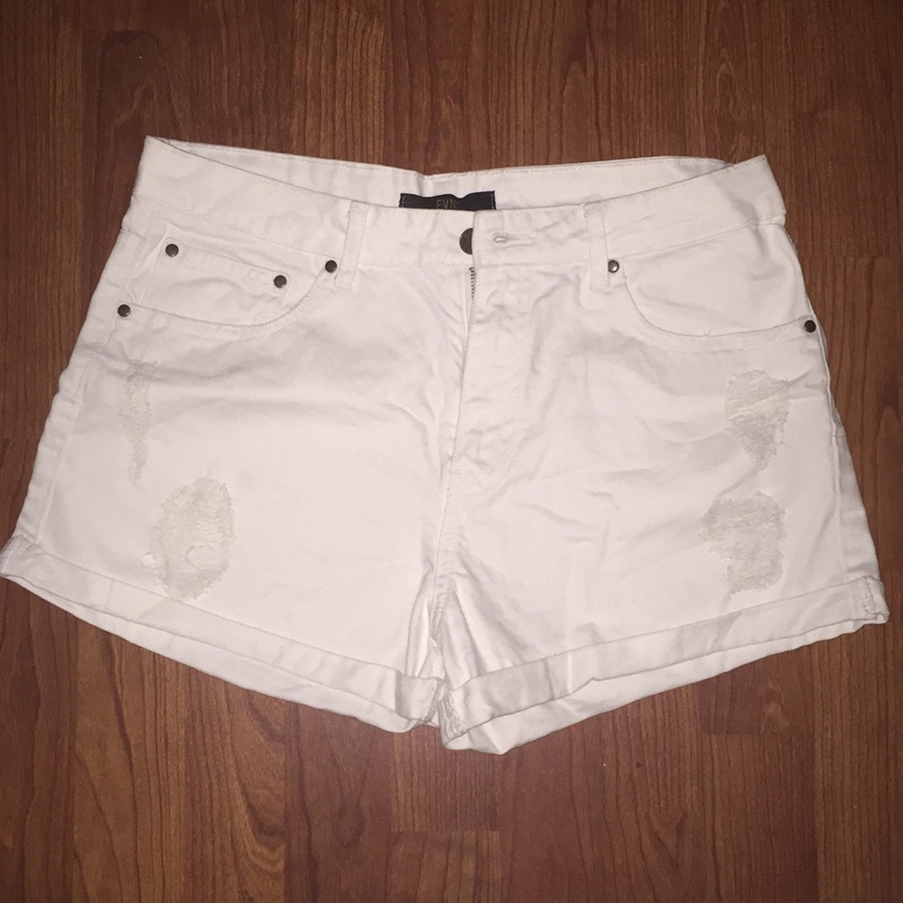 Distressed Denim Shorts